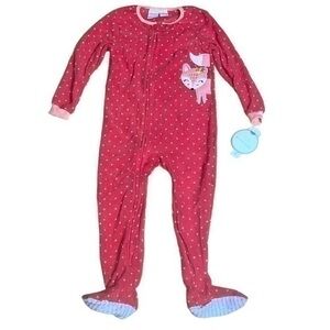 Koala kids Blanket Sleeper - Fox with Polka-dots - Color Coral - Size 4T